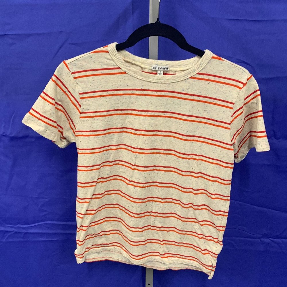 Art & Eden Boys Size 14 Off White Red Stripe Shirt